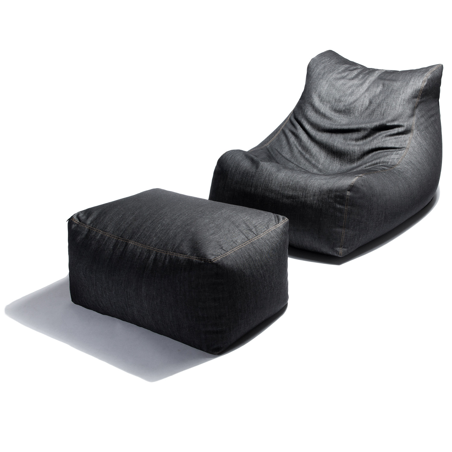 Jaxx Ponce Bean Bag Chair With Leon Ottoman Jaxx Denim Touch - Jaxx Ponce Bean Bag Chair With Leon Ottoman jaxx ponce bean bag chair with leon ottoman jaxx denim touch - jaxx ponce bean bag chair with leon ottoman