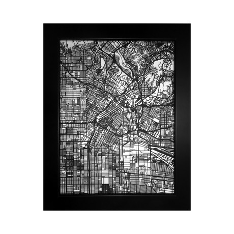 Los Angeles Street Map (Size 11"x14")