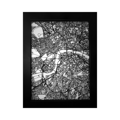 London Street Map (Size 11"x14")