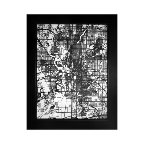 Indianapolis Street Map (Size 11"x14")