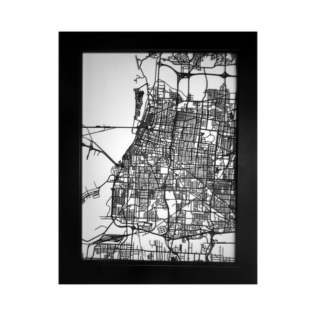 Memphis Street Map (Size 11"x14")