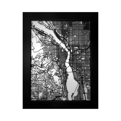 Portland Street Map (Size 11"x14")