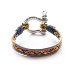 Paracord Shackle Bracelet // Leopard (5.5")