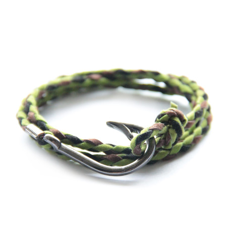 Nautical Hook Bracelet // Army Camo (5.5")