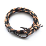 Nautical Hook Bracelet // Brown Black (5.5")