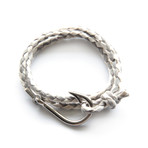 Nautical Hook Bracelet // Grey White (Small)