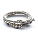 Nautical Hook Bracelet // Grey White (Small)