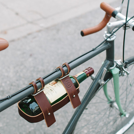 Fyxation Leather Bicycle Wine Caddy