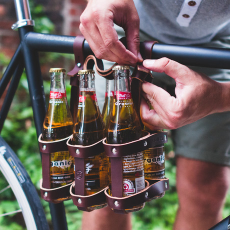 Fyxation Leather Bicycle Six Pack Caddy
