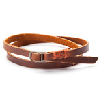 Indie Wristband // Orange Thread (Black)