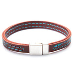 Transit Wristband // Blue Thread // Large (Black)