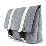 Peter Messenger Felt Bag // Elephant Grey