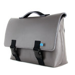 Kel Leather Briefcase // Slate Grey