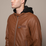 Iconic Hoodie Jacket // Cognac (M)