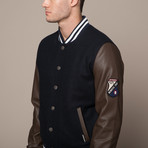 #2Kool4Skool Varsity Jacket // Navy (XL)