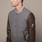 #2Kool4Skool Varsity Jacket // Charcoal (L)