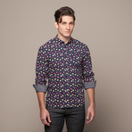 Artistry in Motion // Floral Chambray Button // Navy  (XL)