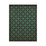 E5 // Black + Green (2'10.5"L x 4'2"W)