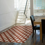 E28B // Red + White (2'10.5"L x 4'2"W)