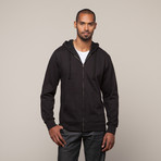 Zip Hoodie // Black // Alpha Beta (S)