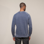Burnout Fleece Raglan Crew // Navy // Alpha Beta (S)