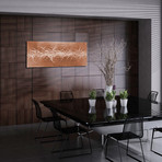 Electric Fields v2 Copper (19"L x 48"W Single Panel Metal Print)