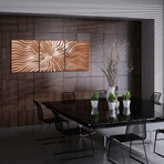 Flexure Copper (19"L x 48"W Single Panel Metal Print)