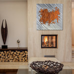 Heart Strings Copper (36"L x 36"W Metal Print)