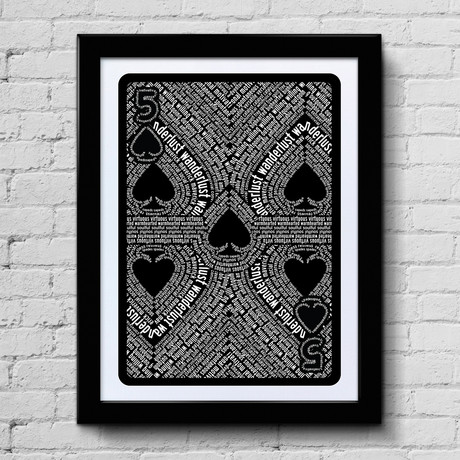 Five Of // Art Print (Spades)