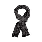 Pixelated Scarf // Dark Grey + Black