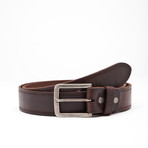 Pio Leather Belt // Brown (32" Waist)