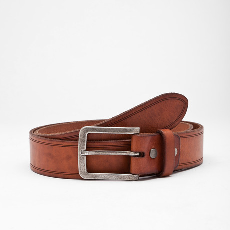 Pio Leather Belt // Tan (30)