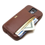 Q Card Case // Galaxy S4 (Mahogany Brown)
