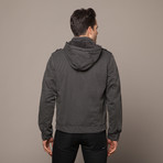 Zach Hooded Jacket + Sherpa Lining // Charcoal (S)