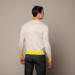 Jacob Holston // Broome Linen Crew // Beige + Yellow (S)