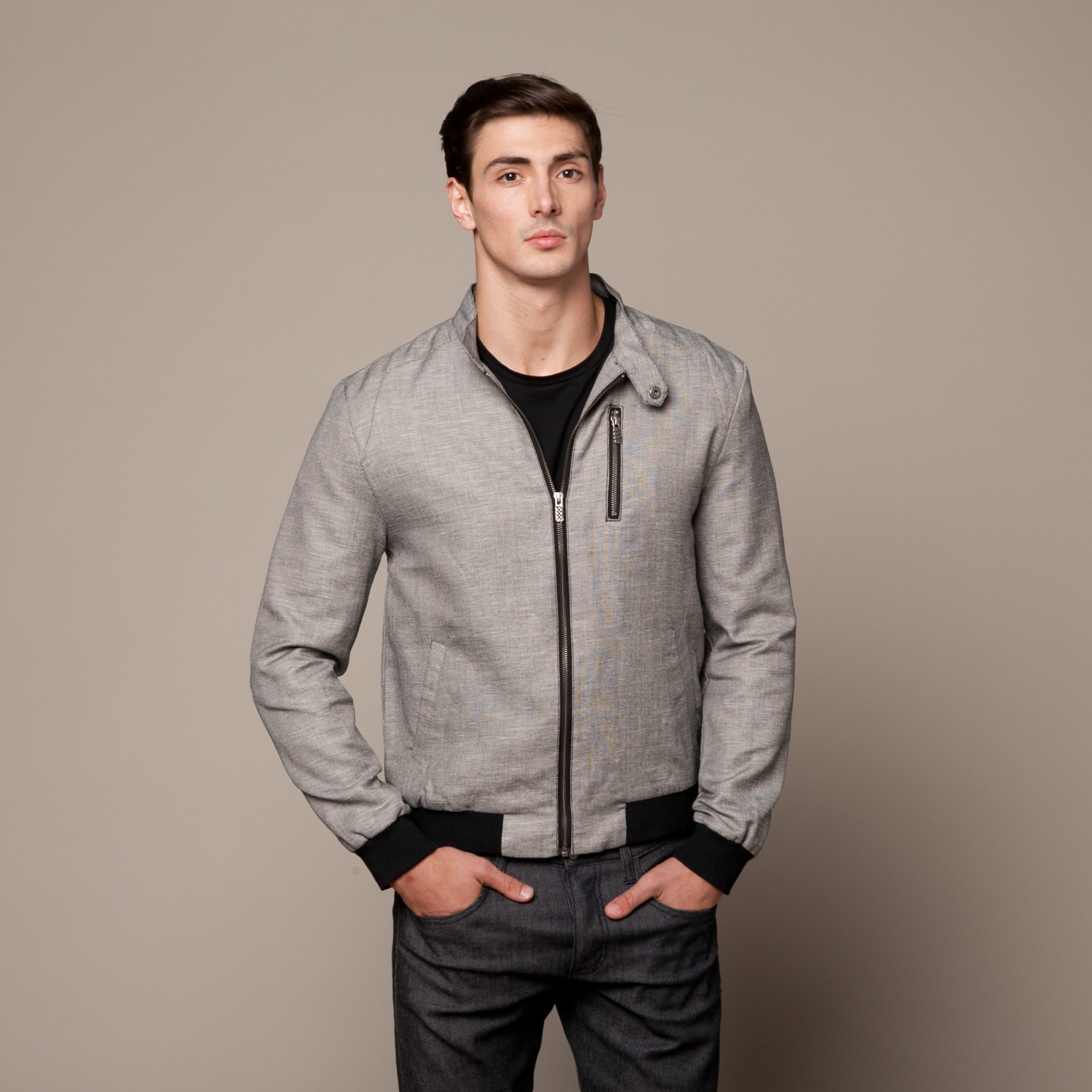 Linen Motorcycle Jacket // Bedford (S) - Jacob Holston - Touch of Modern