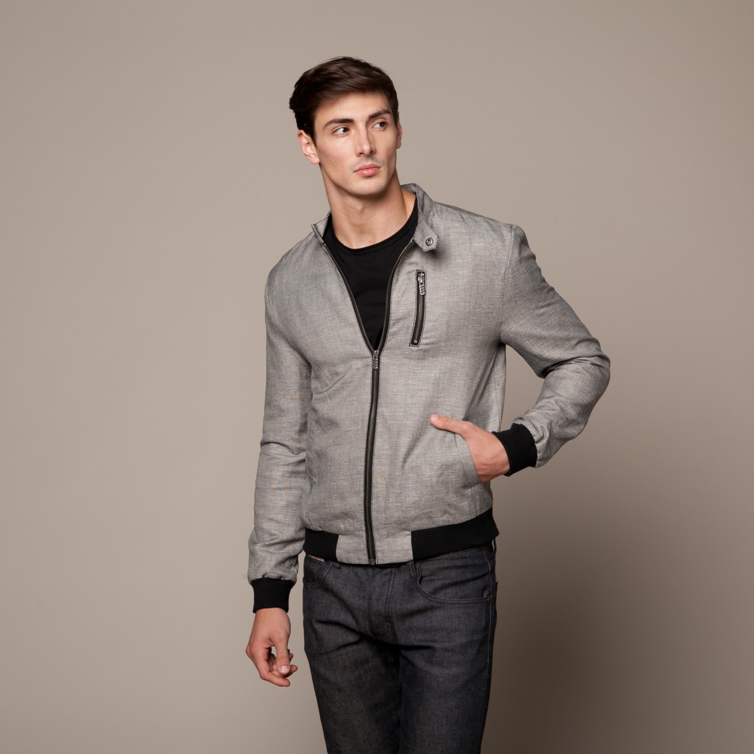 Linen Motorcycle Jacket // Bedford (S) - Jacob Holston - Touch of Modern