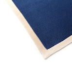 Knitted Silk Pocket Square // Blue