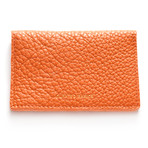 Bi-fold Leather Card Case // Orange