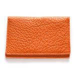 Bi-fold Leather Card Case // Orange