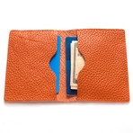 Bi-fold Leather Card Case // Orange