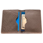 Bi-fold Leather Card Case // Grey