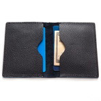 Bi-fold Leather Card Case // Navy