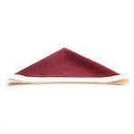 Knitted Silk Pocket Square // Red