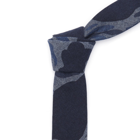 Light Blue Woodland Camo Tie