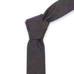 Solid Black Denim Tie