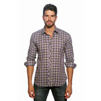 Long Sleeve Button Up Shirt // Grey Plaid (S)