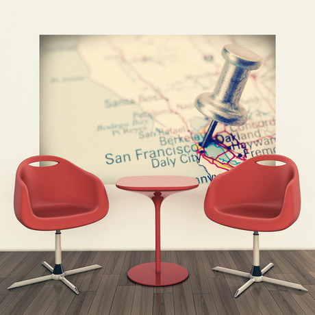 San Francisco Map Decal (20"L x 32"W)
