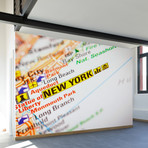 New York Map Wall Mural Decal (100"L x 100"W)