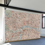 Londoner Map Wall Mural Decal (100"L x 100"W)